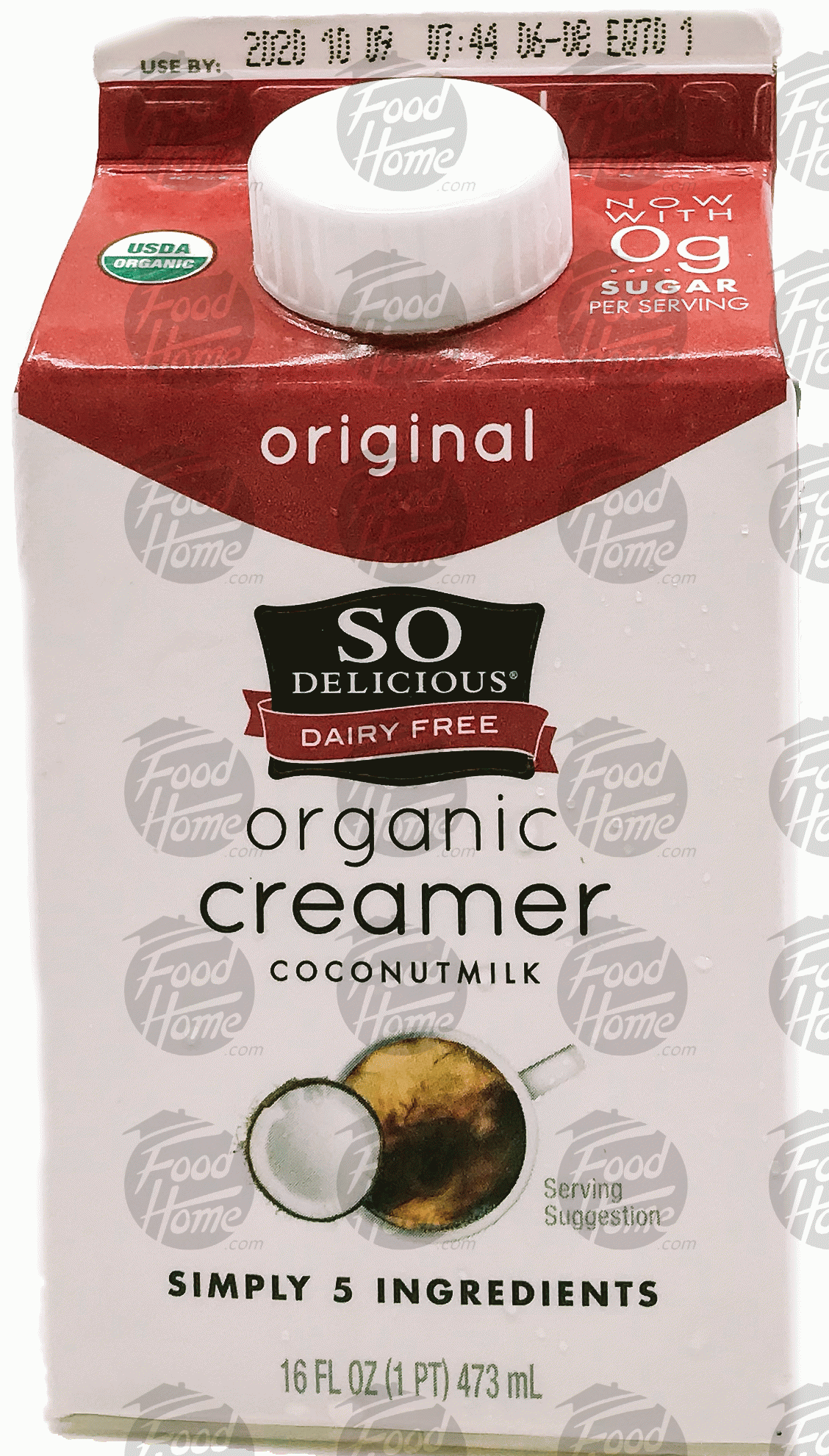 So Delicious  dairy free organic creamer coconut milk, carton Full-Size Picture